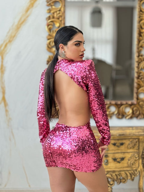 VESTIDO CON ACCESORIO CENTRAL